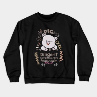 Earth-tone Color Pig Personality Diligent Compassionate Responsible Chinese Zodiac Year 2031 Crewneck Sweatshirt